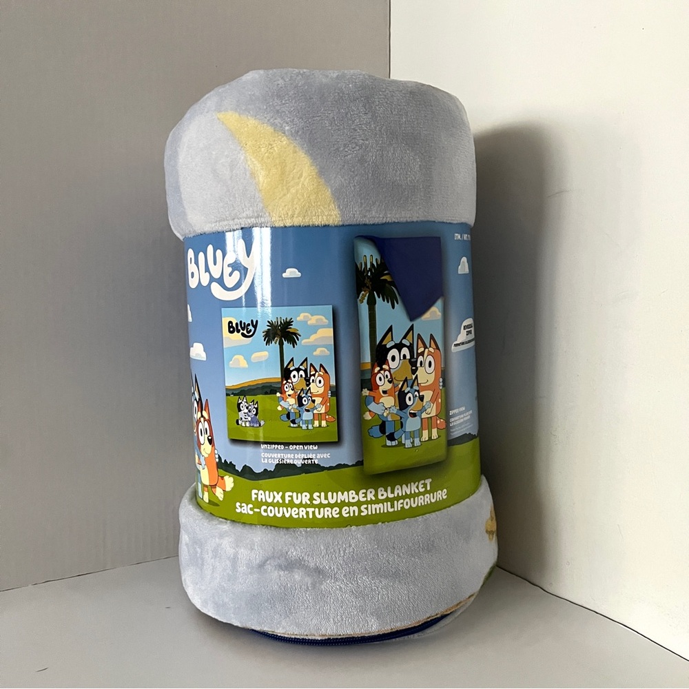 Brand New Bluey Faux Fur Slumber Blanket / Sleeping Bag